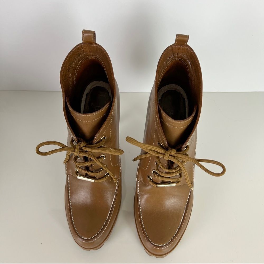 Dior leather lace up ankle boots size 7 - Picture 2 of 10